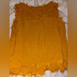 LA MIEL Golden Fringed Shirt